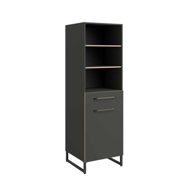 Kolomkast Wade met één deur en één lade. - antraciet