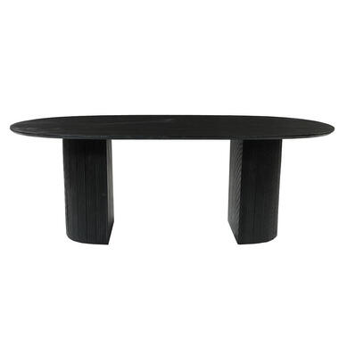Mangohoutonline - Eettafel Chiara Black 180x100cm Rechthoekig - Zwart - Mahom product
