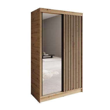 Meubella - Elles - Kledingkast met schuifdeuren - Eiken - 120x60x204 cm product