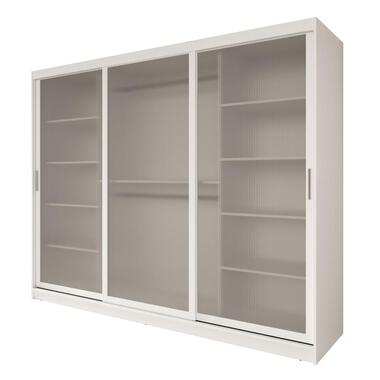 Meubella - Kledingkast Fessaro - Wit - 250 cm product