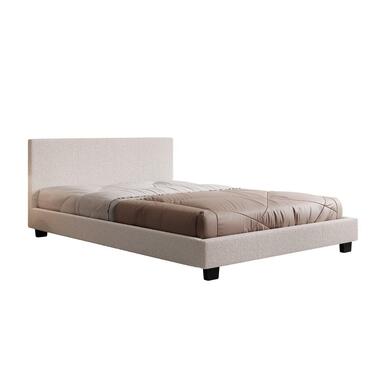 Meubella - Tweepersoonsbed George - Wit Teddystof - 140x200 cm product