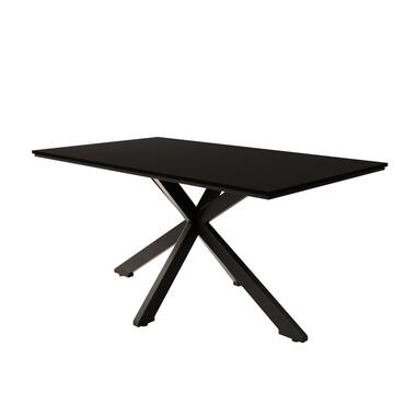 Meubella - Eetkamertafel Wabe - Zwart - 160 cm product