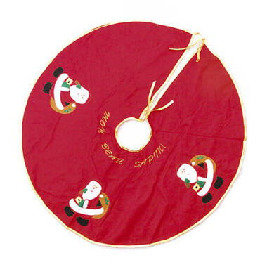 Feeric Christmas Kerstboomrok rood met kerstmannen D90 cm
