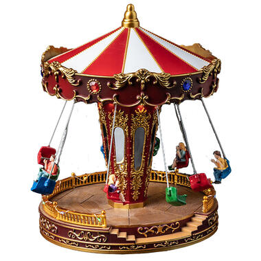 Feeric Lights & Christmas Kerstdorp - Draaimolen - led - 26 cm