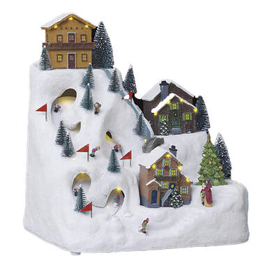 Feeric Christmas Kerstdorp skipiste - 34,5 cm