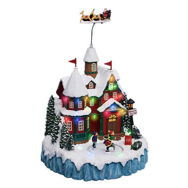 Feeric Christmas Kerstdorp tafereel - muziek, verlicht - 34,5 cm