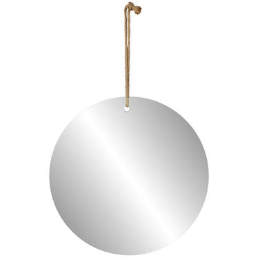 Natural Living spiegel - rond - naturel - jute touw - D30 cm