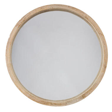Atmosphera Spiegel/wandspiegel - rond - Dia 52cm - hout/glas