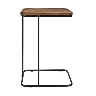 Home Deco Factory Bijzettafel - acacia hout - metaal - H55 cm