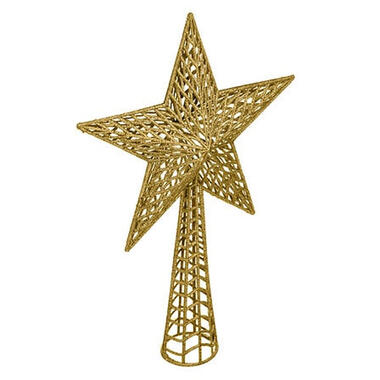 Feeric Christmas Kerst piek ster goud kunststof 37,5 cm