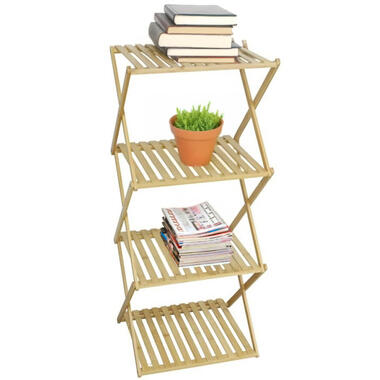 Gerimport Badkamer/keuken rek/organizer - bamboe - opvouwbaar product