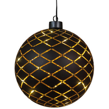 Anna's Collection Verlichte kerstbal - goud - 15 cm - 12 LED