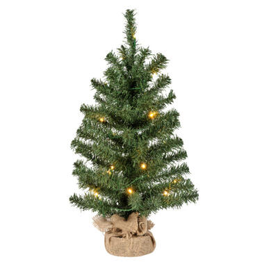 Bellatio Decorations kunst kerstboom - H60 cm - met verlichting