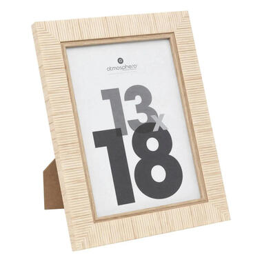 Atmosphera Fotolijstje - foto 13 x 18 cm - beige - mdf/glas product