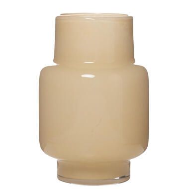 Hakbijl Glass Bloemenvaas Pien beige glas D17 x H25 cm