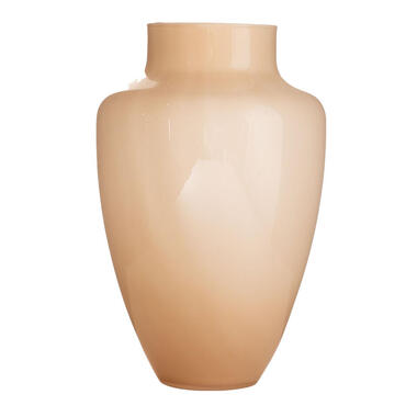Hakbijl Glass Bloemenvaas Olaf - Beige - glas - D21 x H30 cm