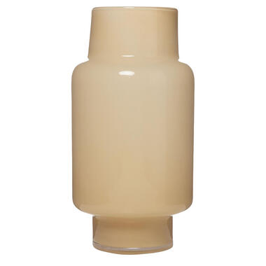 Hakbijl Glass Bloemenvaas Pien- beige - glas - D20 x H39 cm