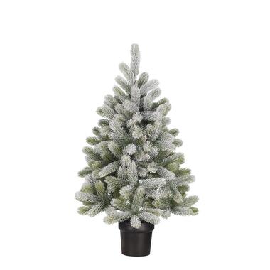 Black Box Trees Nagoya kerstboom potted groen frosted TIPS 175 - h90xd55cm