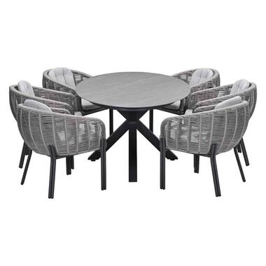 Garden Impressions Padula tuinset 7-delig - Scot tuintafel Napoli sand