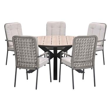 Garden Impressions Aleria - Tulli tuinset 6-delig taupe Ø148x75 cm