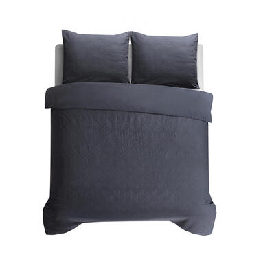 Dekbedovertrek Milano 240x220 - Fluweelzacht Uni Design - Antraciet