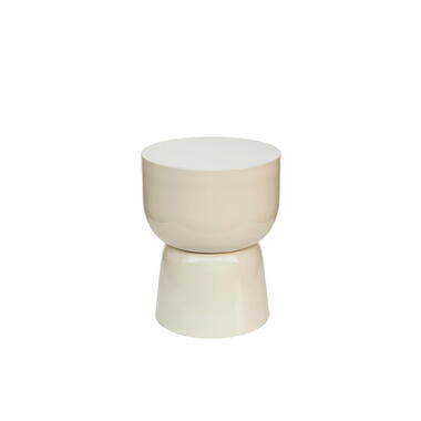 Bijzettafel Rond Off White Acaciahout 36x35,5x46cm Kian