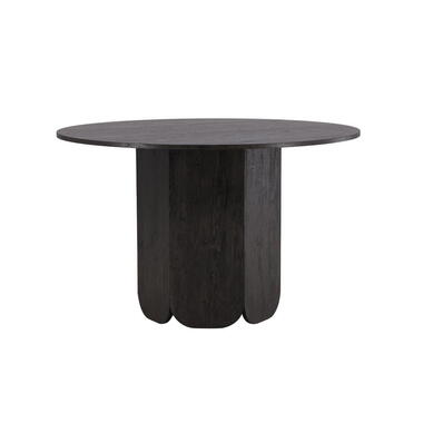 Eettafel Rond - Zwart - 120x120x75cm - Tekla