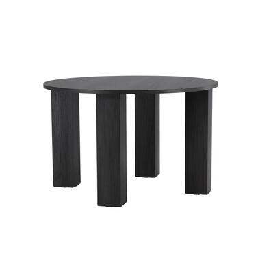 Eettafel Rond - Zwart - 120x120x75cm - Juno