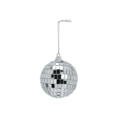 Inge Christmas Decor Disco kerstbal - zilver - D7 cm - glas/foam