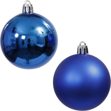 Othmar Decorations Kerstballen 9x st 6 cm blauw kunststof