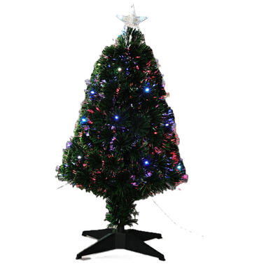Fiber Optic kunst kerstboom - 90 cm - met led verlichting