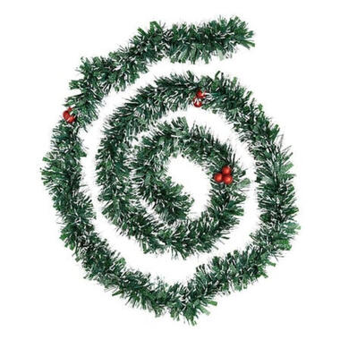 Feeric Christmas Dennenslinger met sneeuw en besjes 200 cm