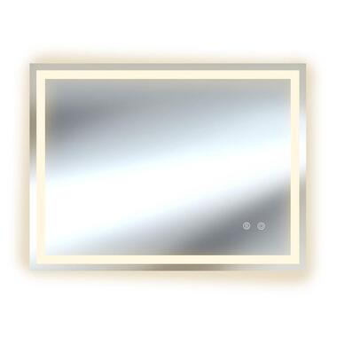 tectake LED-badkamerspiegel Clara, dimbaar, met 3 lichtkleuren, Antraciet