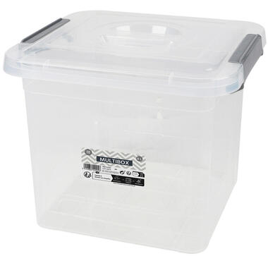 Urban Living Opberg box 8 ltr 27 x 25 x 22cm deksel clips