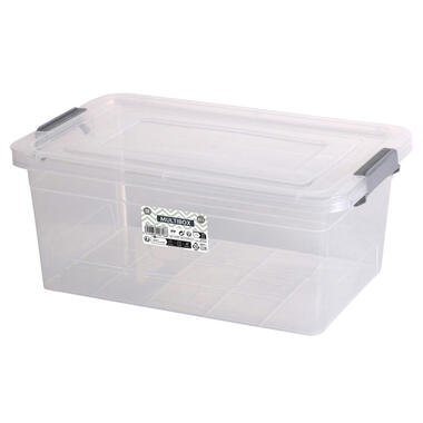 Urban Living Opberg box - 20 ltr - 32 x 48 x 19 cm - deksel en clips