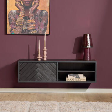 StarFurn - Zwevend tv-meubel New York 120 cm - zwart