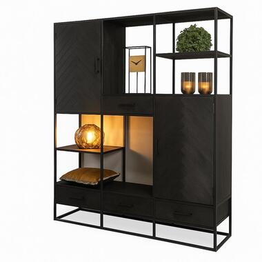 StarFurn - Vakkenkast New York XXL - zwart