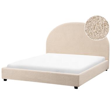 VAUCLUSE - Tweepersoonsbed - Beige - 140 x 200 cm - Bouclé