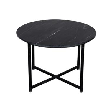 StarFurn - Salontafel Collin Ø75 cm - zwart marmer