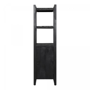 StarFurn - Boekenkast Boaz Black 1 deur - 55 cm - zwart