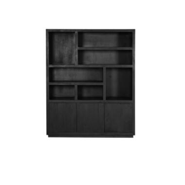 StarFurn - Vakkenkast Brussel XL 160 cm - zwart
