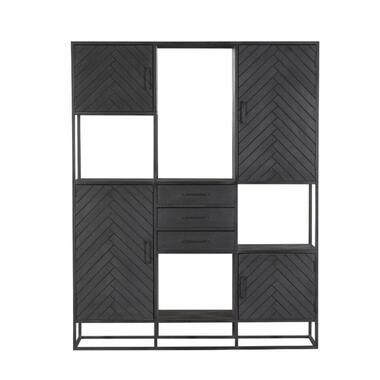 StarFurn - Vakkenkast New York Supreme XXL - 160 cm - zwart