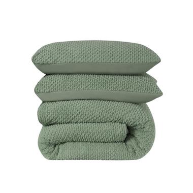 Dekbedovertrek Fur Teddy 140x220 - Fluweelzacht & Knus Design - Groen