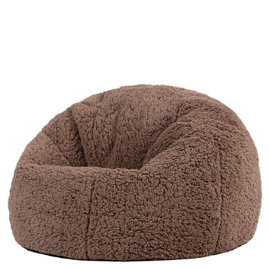 icon - Kingston Kinderzitzak Stoel - Ribfluweel - Fluffy Pluche Teddy - Mocha
