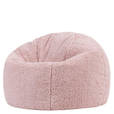 icon - Kingston Kinderzitzak Stoel - Fluffy Pluche Teddy - Oud roze