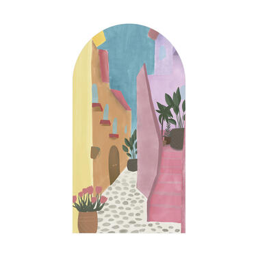 Art for the Home Canvas Boogvormig Mediterranean Whisper 100x54cm