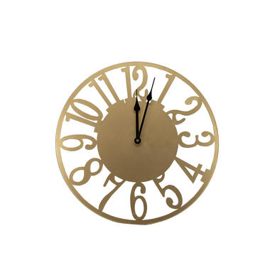 Art for the Home Klok Luxe gouden ronde Hangende Klok 40cm