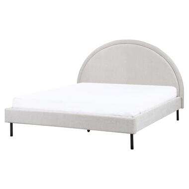 MARGUT - Bed - Lichtgrijs - 160 x 200 cm - Polyester