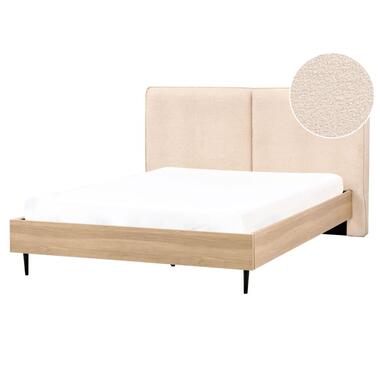 IZERNORE - Bed - Beige - 160 x 200 cm - Bouclé