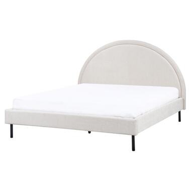 MARGUT - Bed - Lichtbeige - 160 x 200 cm - Polyester